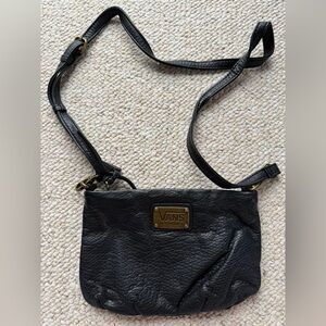 Vans Black Leather Crossbody Bag